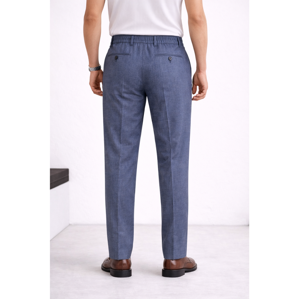 Ash Blue Linen Cotton Pant