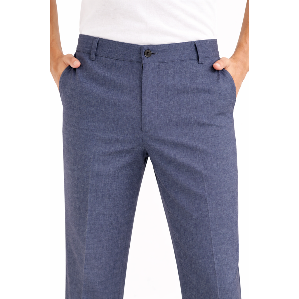 Ash Blue Linen Cotton Pant