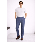 Ash Blue Linen Cotton Pant