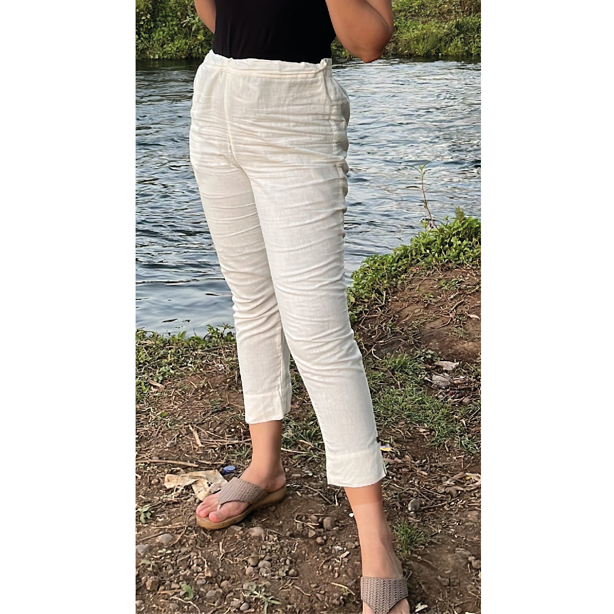 White Cotton Pants