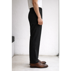 Solid Black Linen Cotton Pant