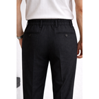 Solid Black Linen Cotton Pant