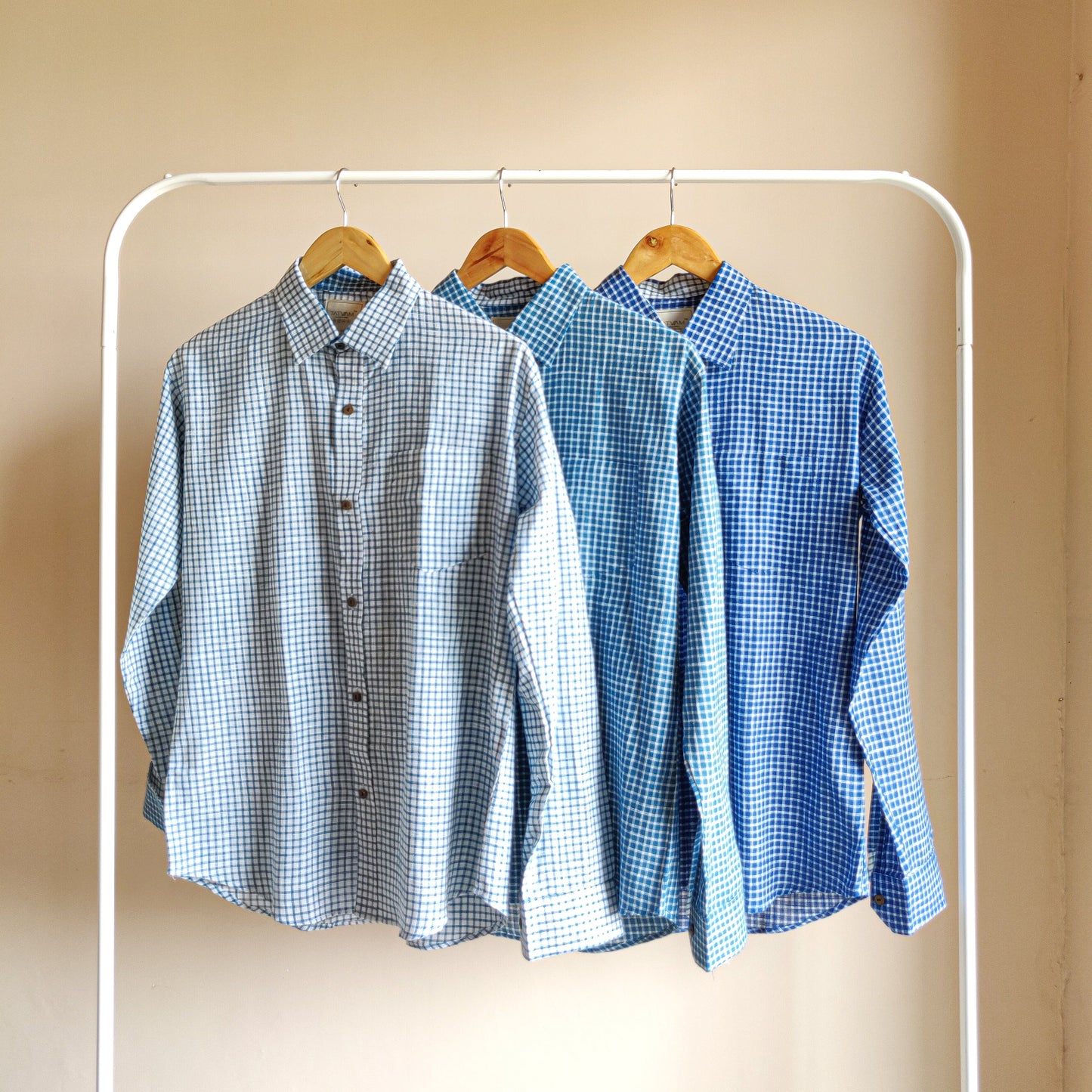 Blue Mini Checks Shirt