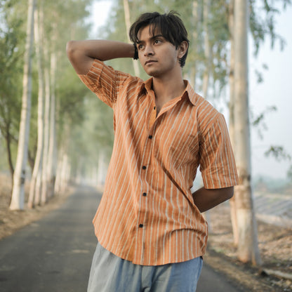 Orange Stripes Shirt