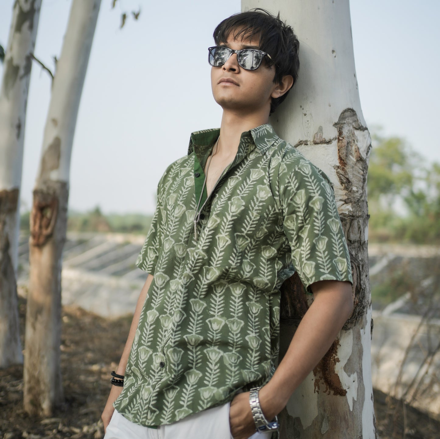 Green Flower Shirt