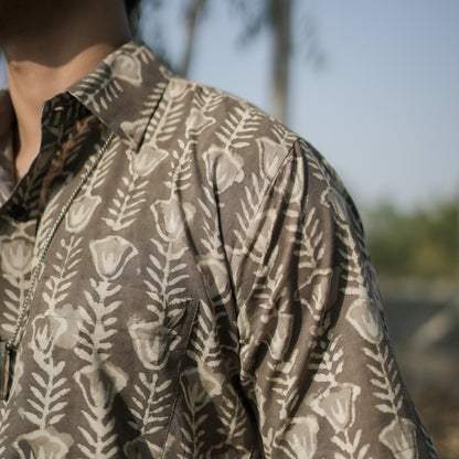 Brown Flower Shirt