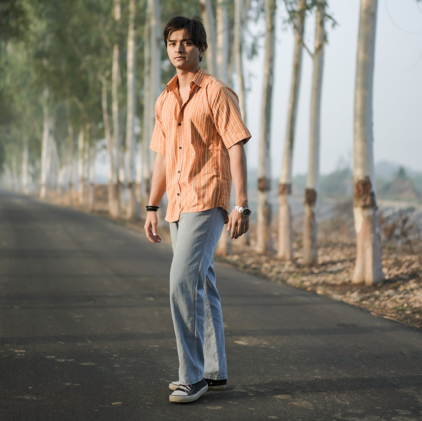 Orange Stripes Shirt