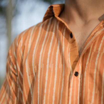 Orange Stripes Shirt