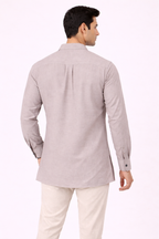 Soft Beige Cotton Short Kurta