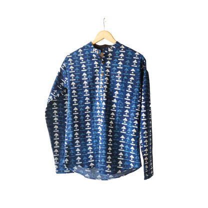 Indigo Triangle Short Kurta