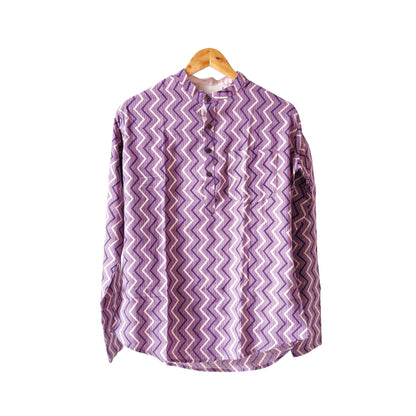 Violet Zig Zag Short Kurta