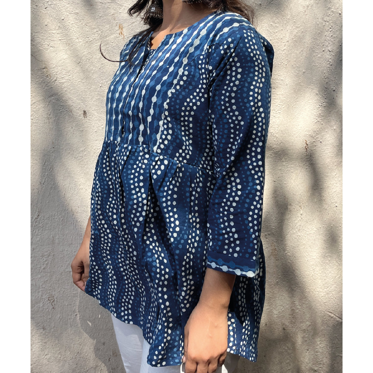 Indigo Flared Short Kurta