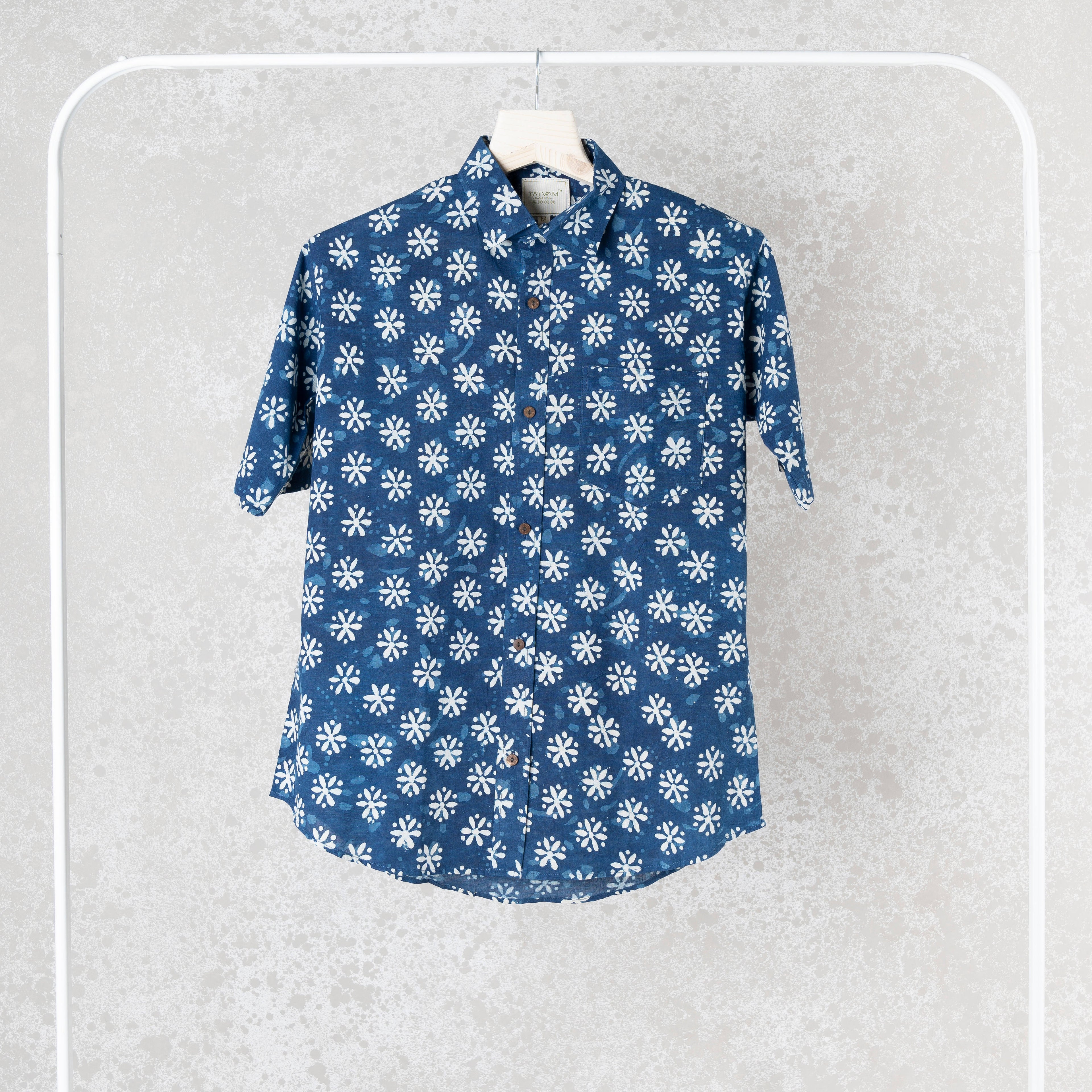 Indigo Flower Shirt