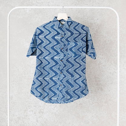 Indigo Zig Zag Shirt