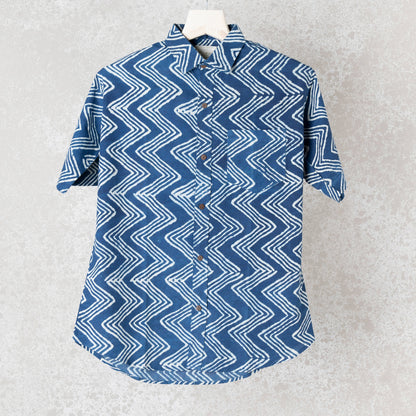 Indigo Zig Zag Shirt