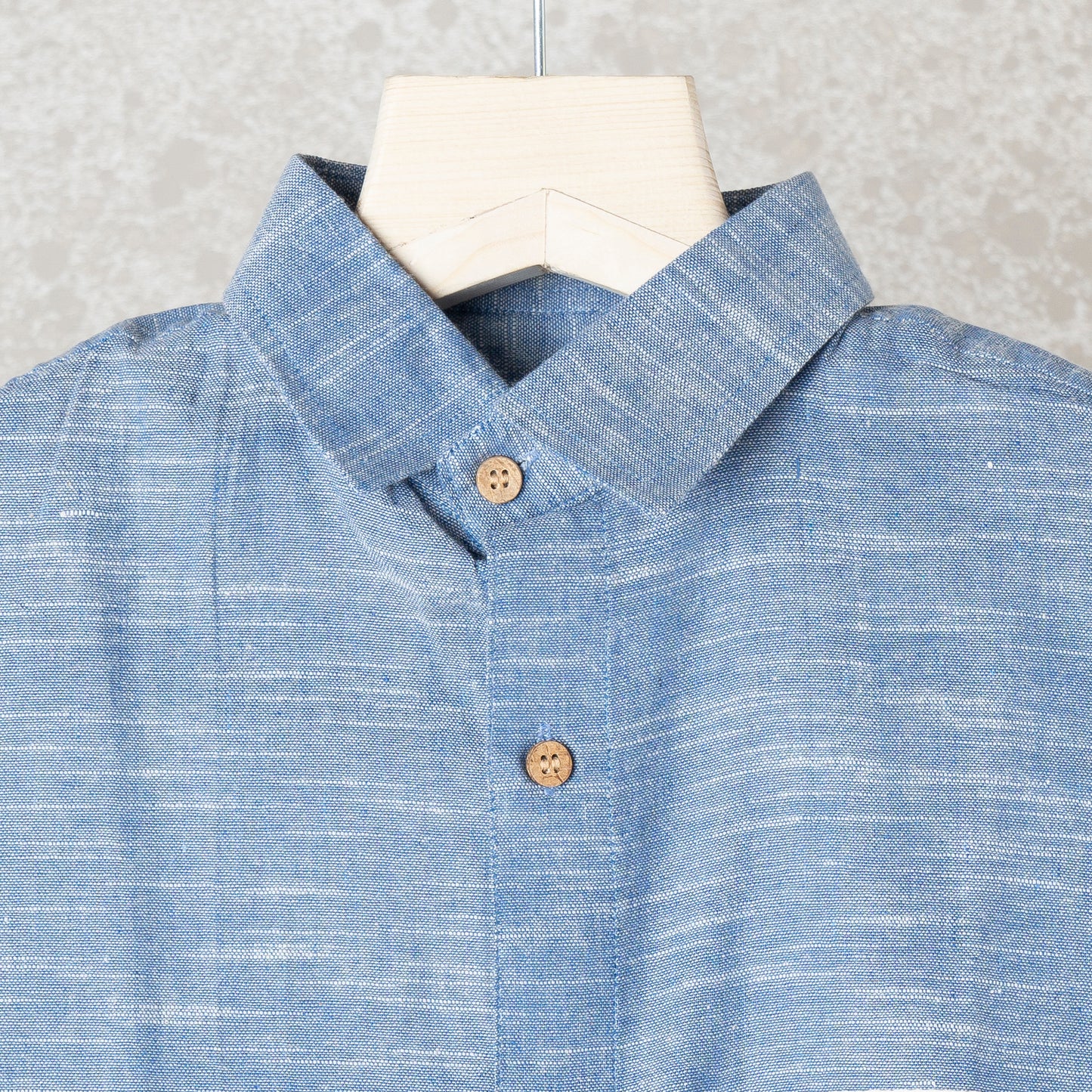 Dark Blue Khadi Slub Shirt