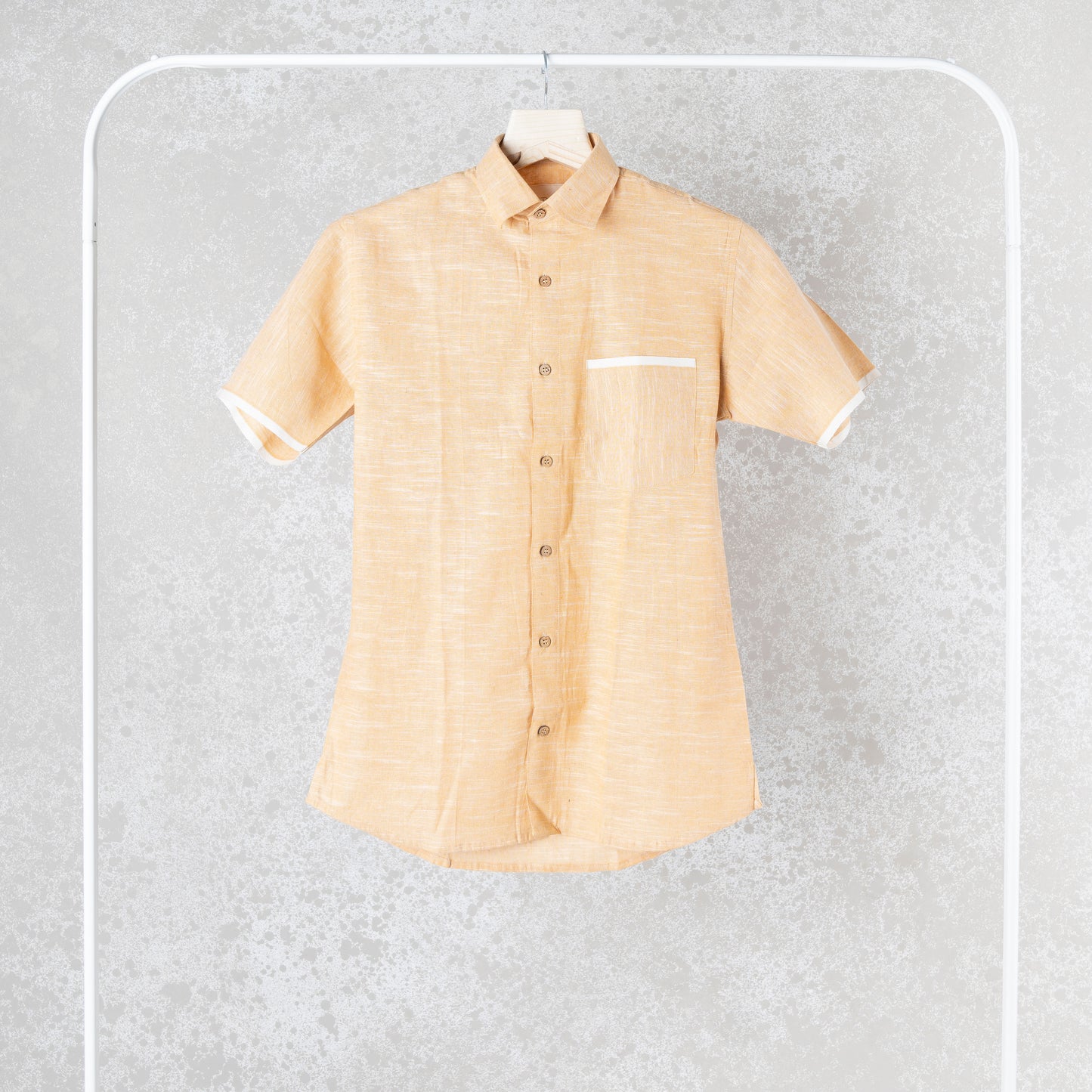 Dark Yellow Khadi Slub Shirt