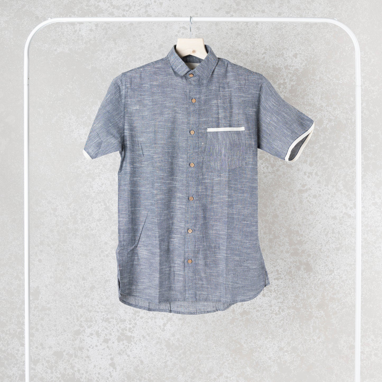 Dark Grey Khadi Slub Shirt