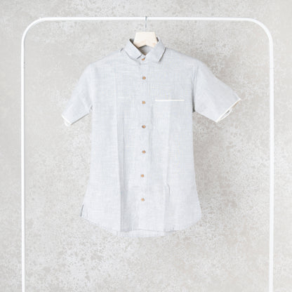 Grey Khadi Slub Shirt