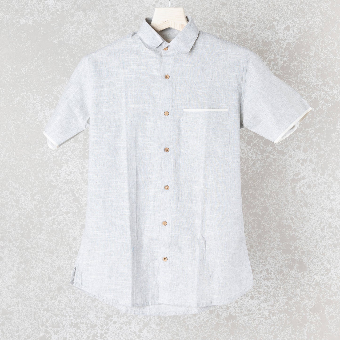 Grey Khadi Slub Shirt