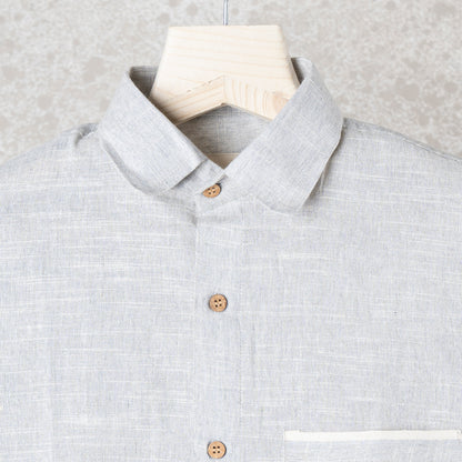 Grey Khadi Slub Shirt