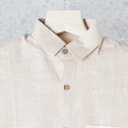 Beige Khadi Slub Shirt